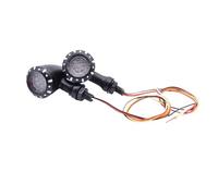 WBFLZTYOP Motorcycle LED Turn Signal Light Brake Running Lamp Black Chrome LED Flashing Brake Lamp 10mm Indicator Turn Signal Light Turn Signals