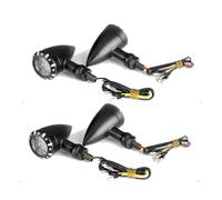 WBFLZTYOP Motorcycle LED Turn Signal Light Brake Running Lamp Black Chrome LED Flashing Brake Lamp 10mm Indicator Turn Signal Light Turn Signals