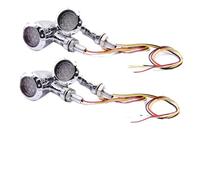 WBFLZTYOP Motorcycle LED Turn Signal Light Brake Running Lamp Black Chrome LED Flashing Brake Lamp 10mm Indicator Turn Signal Light Turn Signals