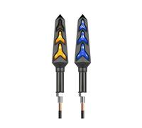 WBFLZTYOP Motorcycle Led Turn Signal Light Flowing Fishbone Motorbike Indicator Blinker Lights 10mm Two-color Moto Turn Signal Lamp Turn Signals