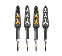 WBFLZTYOP Motorcycle Led Turn Signal Light Flowing Fishbone Motorbike Indicator Blinker Lights 10mm Two-color Moto Turn Signal Lamp Turn Signals