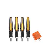 WBFLZTYOP Motorcycle LED Turn Signal Light Universal DRL Amber Flowing Blinker Indicator Motorcycle Flashing Lights 12LED 10mm Tail Lamp Turn Signals