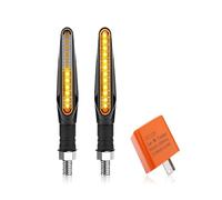WBFLZTYOP Motorcycle LED Turn Signal Light Universal DRL Amber Flowing Blinker Indicator Motorcycle Flashing Lights 12LED 10mm Tail Lamp Turn Signals