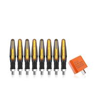 WBFLZTYOP Motorcycle LED Turn Signal Light Universal DRL Amber Flowing Blinker Indicator Motorcycle Flashing Lights 12LED 10mm Tail Lamp Turn Signals