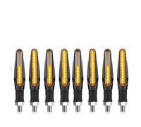 WBFLZTYOP Motorcycle LED Turn Signal Light Universal DRL Amber Flowing Blinker Indicator Motorcycle Flashing Lights 12LED 10mm Tail Lamp Turn Signals