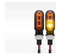 WBFLZTYOP Motorcycle Mini LED Turn Signal Lights 12V 10mm Amber Light Sequential Flowing Water Signal Lamp 3LED Moto Lamp For Ho&nda Turn Signals