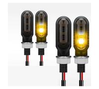 WBFLZTYOP Motorcycle Mini LED Turn Signal Lights 12V 10mm Amber Light Sequential Flowing Water Signal Lamp 3LED Moto Lamp For Ho&nda Turn Signals