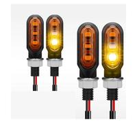 WBFLZTYOP Motorcycle Mini LED Turn Signal Lights 12V 10mm Amber Light Sequential Flowing Water Signal Lamp 3LED Moto Lamp For Ho&nda Turn Signals