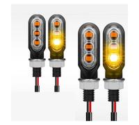 WBFLZTYOP Motorcycle Mini LED Turn Signal Lights 12V 10mm Amber Light Sequential Flowing Water Signal Lamp 3LED Moto Lamp For Ho&nda Turn Signals