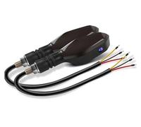 WBFLZTYOP Motorcycle Projection Turn Signal Colorful Atmosphere LED Atmosphere Turn Signal Brightness Light Turn Signals