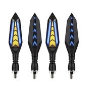 WBFLZTYOP Motorcycle Turn Signal LED Indicator Blinker Light White Amber DRL Arrows LED Sequential Flowing 12V 10mm For Ho&nda For Ya&maha Turn Signals