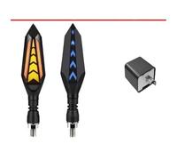 WBFLZTYOP Motorcycle Turn Signal LED Indicator Blinker Light White Amber DRL Arrows LED Sequential Flowing 12V 10mm For Ho&nda For Ya&maha Turn Signals
