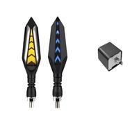 WBFLZTYOP Motorcycle Turn Signal LED Indicator Blinker Light White Amber DRL Arrows LED Sequential Flowing 12V 10mm For Ho&nda For Ya&maha Turn Signals