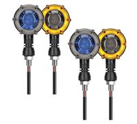 WBFLZTYOP Motorcycle Turn Signal LED Lights Sequential Flowing Flash Indicator Lamp 12V 10mm Dual-color Rotate LED Turn Signal Lightfor Ho&nda For B&M&W Turn Signals