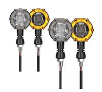 WBFLZTYOP Motorcycle Turn Signal LED Lights Sequential Flowing Flash Indicator Lamp 12V 10mm Dual-color Rotate LED Turn Signal Lightfor Ho&nda For B&M&W Turn Signals