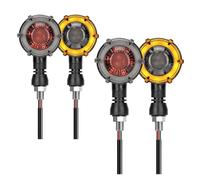 WBFLZTYOP Motorcycle Turn Signal LED Lights Sequential Flowing Flash Indicator Lamp 12V 10mm Dual-color Rotate LED Turn Signal Lightfor Ho&nda For B&M&W Turn Signals