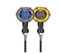 WBFLZTYOP Motorcycle Turn Signal LED Lights Sequential Flowing Flash Indicator Lamp 12V 10mm Dual-color Rotate LED Turn Signal Lightfor Ho&nda For B&M&W Turn Signals