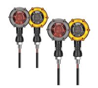 WBFLZTYOP Motorcycle Turn Signal LED Lights Sequential Flowing Flash Indicator Lamp 12V 10mm Dual-color Rotate LED Turn Signal Light Turn Signals
