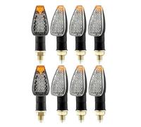 WBFLZTYOP Motorcycle Turn Signals Approved E50 Mark Turn Signal Light 14LED Turn Signal Indicator Amber Light Blinker 12V/24V M10 E-mark Turn Signals