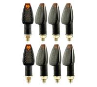 WBFLZTYOP Motorcycle Turn Signals Approved E50 Mark Turn Signal Light 14LED Turn Signal Indicator Amber Light Blinker 12V/24V M10 E-mark Turn Signals