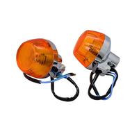 WBFLZTYOP Motorcycle Turning Lights Signal Indicator 12V Decorative Winker Lamp Left & Right Silver Flasher Front & Rear Blinkers Turn Signals
