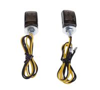 WBFLZTYOP Tiny Mini Micro Motorcycle Amber LED Indicators Blinkers Turn Signal Black Motorcycle Turn Signal Light Turn Signals