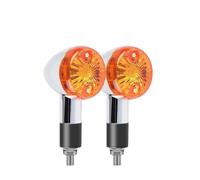 WBFLZTYOP Universal Chrome Motorcycle Turn Signal Indicator Light Turning Amber Flash Lamp Bulb Motorbike Front Rear Lamps Blinker 12V Turn Signals
