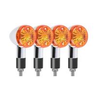 WBFLZTYOP Universal Chrome Motorcycle Turn Signal Indicator Light Turning Amber Flash Lamp Bulb Motorbike Front Rear Lamps Blinker 12V Turn Signals