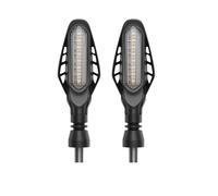 WBFLZTYOP Universal Led Motorcycle Directional Indicators Turn Signals Stop Signal Light Flashing Rear Tail Brake Flasher Light DRL Lamp Turn Signals