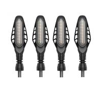 WBFLZTYOP Universal Led Motorcycle Directional Indicators Turn Signals Stop Signal Light Flashing Rear Tail Brake Flasher Light DRL Lamp Turn Signals