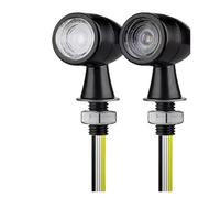 WBFLZTYOP Universal M8 Mini LED Motorcycle Turn Signal Lights 12V Amber Red Flashing Brake Light Indicators EMark Certified For Motorcycle Turn Signals