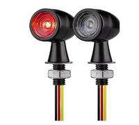 WBFLZTYOP Universal M8 Mini LED Motorcycle Turn Signal Lights 12V Amber Red Flashing Brake Light Indicators EMark Certified For Motorcycle Turn Signals