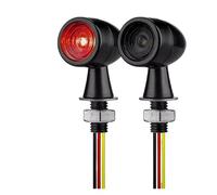 WBFLZTYOP Universal M8 Mini LED Motorcycle Turn Signal Lights 12V Amber Red Flashing Brake Light Indicators EMark Certified For Motorcycle Turn Signals