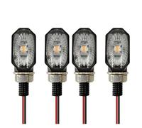 WBFLZTYOP Universal Mini Motorcycle Signal Light Oval Turn Flashing Led Lamp H4 For Transalp 650 12 V Led Headlight For Moped Turn Signals