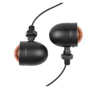 WBFLZTYOP Universal Motorcycle Blinkers Chopper Cafe Racer Motorbike Turn Signal Lights Metal Indicator 12V Chrome Color Turn Signals