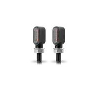 WBFLZTYOP Universal Motorcycle Metal LED Mini Turn Signal Light Amber DRL Indicator Blinker Lamp 2Wires 12V Smoked For Ho&nda For Ya&maha M8 Turn Signals