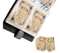 Wbgraceful 100Pcs Seed Packets Envelopes, Resealable Self-Sealing Seed Storage Organizers Seed Saving Envelopes, Garden Seed Bags Seed Storage Envelope for Vegetable, Seed Collection Book (black