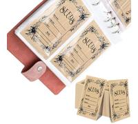 Wbgraceful 100Pcs Seed Packets Envelopes, Resealable Self-Sealing Seed Storage Organizers Seed Saving Envelopes, Garden Seed Bags Seed Storage Envelope for Vegetable, Grid Seed Collection Book(Pink)