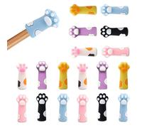Wbgraceful 18 Pcs Cat Paw Knitting Stitch Stoppers - Needle Minders, Point Protectors, Stopper - Fits Size 11-17 (8mm-12.75mm) Needles - Knitting Supplies