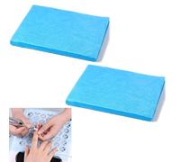 Wbgraceful 200 Pcs Nail Dust Collector Filter Papers - Breathable, Multifunctional, Non-Woven - Self-Resizing, Blue - Vacuum Cleaner Accessory for Nail Duster Collection