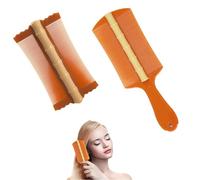 Wbgraceful 2pcs Dandruff Combs, Flea & Lice Comb for Thick Hair, Psoriasis & Tangled Hair Removal (Orange)