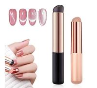Wbgraceful 2Pcs Silicone Nail Brush Tools, Silicone Ombre Nail Brush Tools Reusable Nail Art Brushes for Gel Polish,Nail Polish Brush Applicator Sticks Portable Nail Gradient Brush Manicure DIY Tool