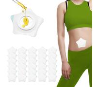 Wbgraceful 30Pcs Castor Oil Pack Wrap, Castor Oil Pads,Disposable Castor Oil Pack Wrap Organic Cotton, Self-Adhesive Castor Oil Patches(Oil Not Included) Star Shape