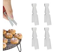 Wbgraceful 4Pcs Cookie Molds, Stainless Steel Tortilla Crimper, Pastry Crimpers, Pie Crust Cutters and Cookie Decorating Tools for Seamless Sealing and Creative Designs