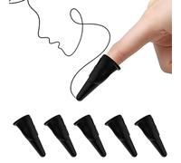 Wbgraceful 6pcs Silicone Finger Stylus Pen for Touchscreen, Fine Point Stylus Pen - 2 Sizes (Adult & Kids) - Black, High Precision Touch ScreenPen for iPad/iPhone/Android Tablets