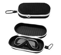 Wbgraceful Swim Goggle Case For Goggles,Protective Cases for Goggles with Carabiner Clip,Silicone Goggles Case with Drain Hole,Portable Zipper Eye Box with Carabiner Clip for Sunglasses Eyeglass