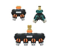 WBHFOIKNMS Hose Fittings Hose Adapters 2/4 Way Garden Faucet Female 1/2 3/4 to 3/4 Inch Y Irrigation Valve Hose Diverter Quick Connector 1 Set (Color : E) WBHFOIKNMS