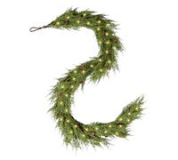 WBHome Real Touch Norfolk Pine Christmas Garland, Winter Greenery Garland for Christmas, Holiday Seasonal Outdoor/Indoor Home Decor, 6 FT Long
