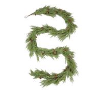 WBHome Real Touch Norfolk Pine Christmas Garland, Winter Greenery Garland for Christmas, Holiday Seasonal Outdoor/Indoor Home Decor, 6 FT Long