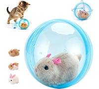 Wbietu 2026 New Self-Rolling Interactive Cat Ball,Realistic Animal Automatic Moving Rolling Cat Ball,360° Rolling Spin Moving Cat Ball,Fun Indoor Interactive Pet Ball for Cats Dogs Chasing (Blue-A)